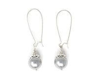 12mm Silver Christmas Ball Earrings